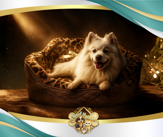 Animal Print Orthopedic Pet Bed