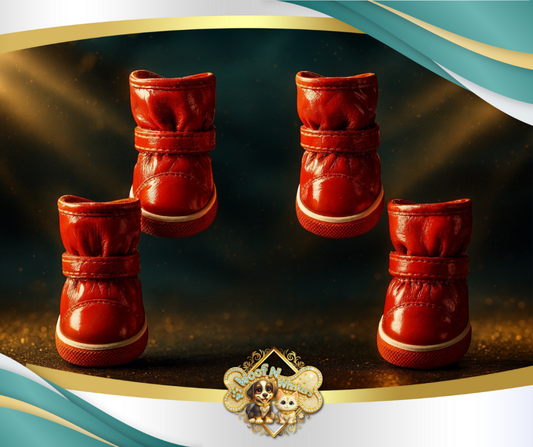 4 Pcs Winter Pet Dog Shoes for Small Dogs Waterproof Dog Snow Boots Warm Fleece Puppy Pet Shoes Chihuahua Cats anti Slip Shoes