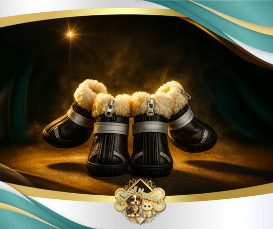 Dog Shoes Winter Cotton anti Slip Dog Rain Snow Boots Reflective Waterproof Pet Shoes Footwear for Medium Large Dogs Bulldog