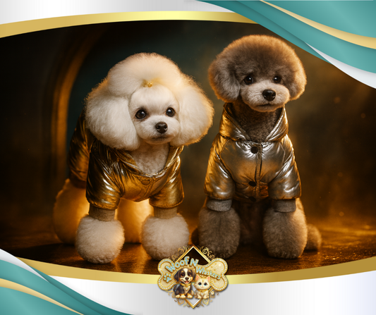 Dog Coat Windproof Jacket Cold Weather Coat 4 Legs Warm Dog Jumpsuit Winter Thick Clothes Space Cotton Dog Coat for Small Dog Medium Cat Gold XXL